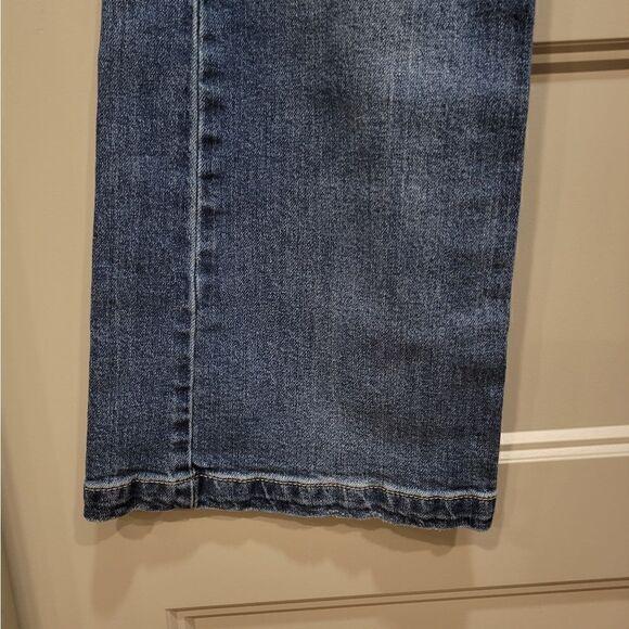 Kancan High Rise Distressed Straight Leg Jeans Raw Hem Waist Frayed - Picture 10 of 14